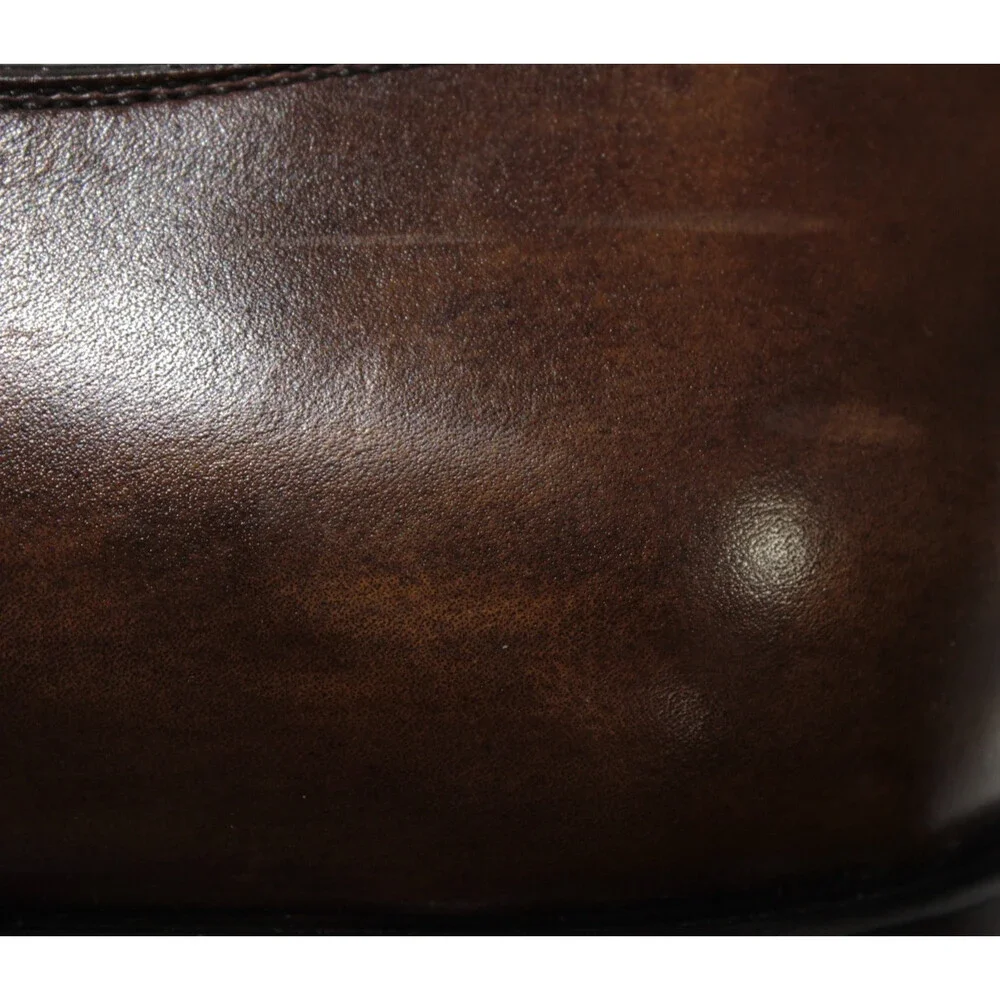 Di Bianco NWD Single Monk Strap Dress Shoes Size 9 US in Brown Leather